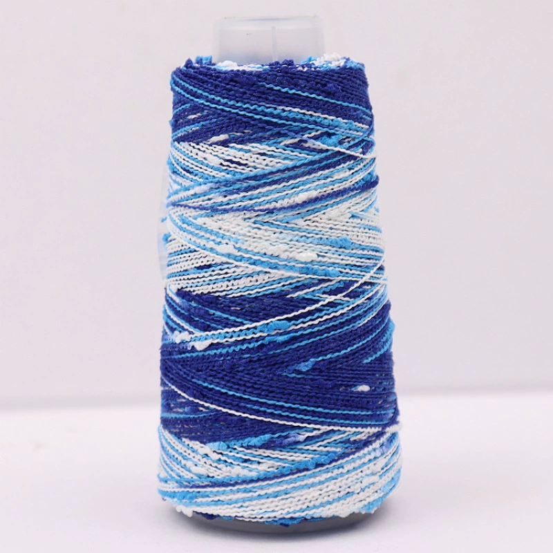 Woven silk threads handmade, 50 gram, gold and silver