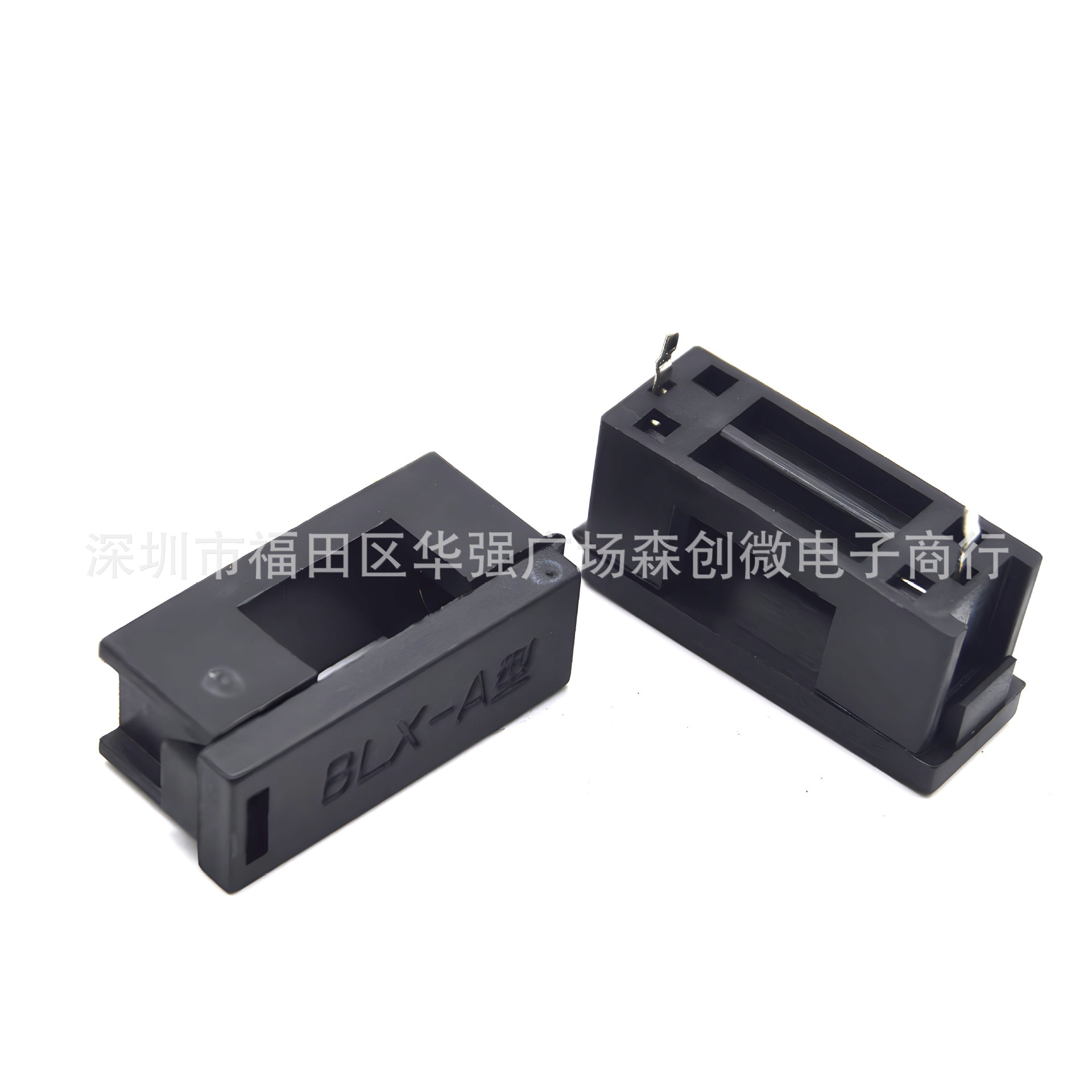 BLX-A型带盖 保险丝座 阻燃环保保险管座5*20保险管夹 脚距约22MM