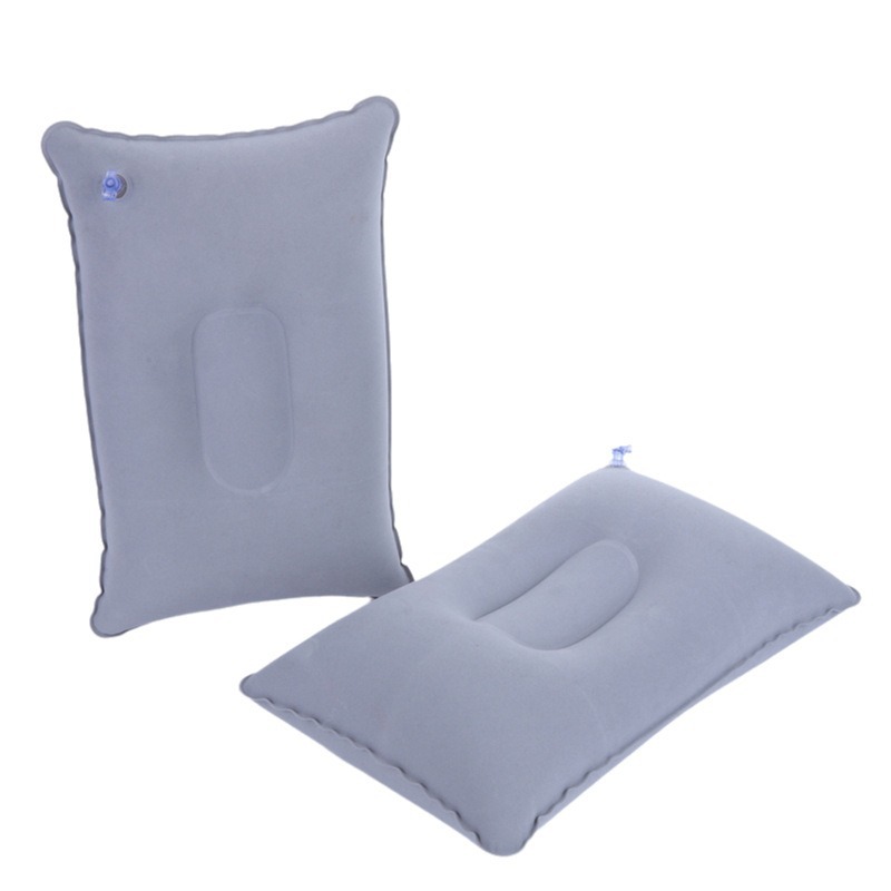 almohada para viajes de larga distancia almohada inflable camping camping al aire libre camping tent almohada portátil flocado cabeza de alivio de desastres almacenable