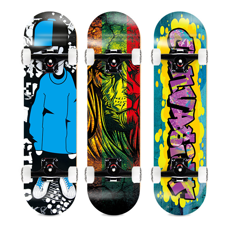 MS102风尚系列入门级滑板整板 成人基础一件代发招商双翘练习整板