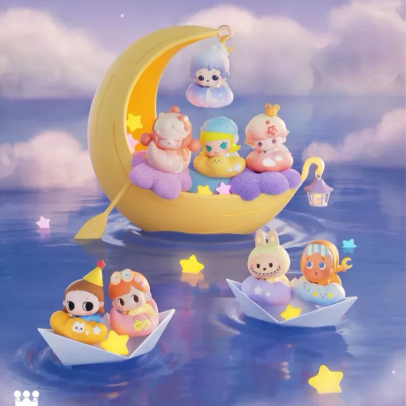 Подлинные Cute Pieces от Bubble Mart, светящиеся в ночи серии 15 штук, обычные 3 штуки скрытые модные автомобильные украшения