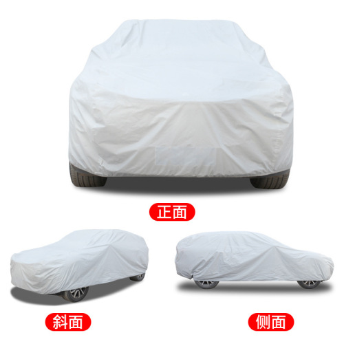 Car Cover PEVA Single Layer Sunshade Silver Rainproof Sun Protection Car Cover Protective Shield All-Season Universal Dustproof Car Cover