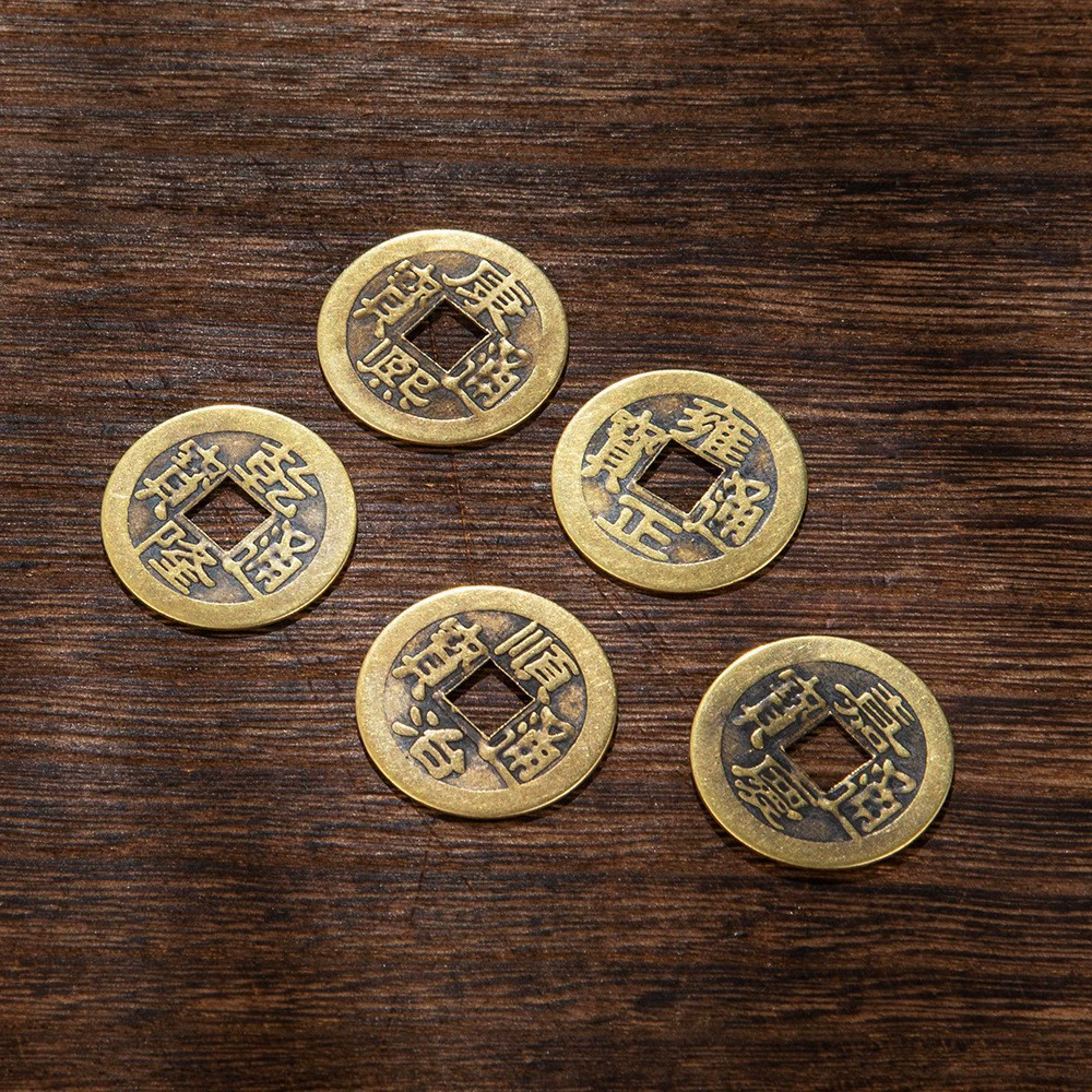 Пять императоров денег антикварные железные монеты в китайском стиле Канси Цяньлун Юнчжэн сделал 2,3 см оптовых продаж с завода