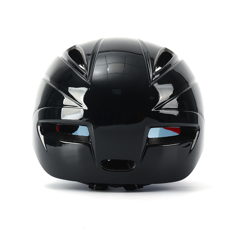 Casco de ciclismo con espejo de absorción magnética, cubierta de PC, gafas unidireccionales de alta densidad, sombrero de viaje para llevar