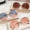 Fashionable metal crooked brand sunglasses, wholesale