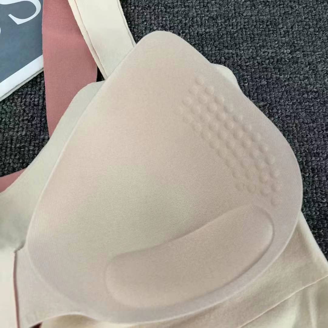 Nuevo chaleco de alta calidad sin marcas de largo medio de la espalda de dama sin anillo de acero bra de yoga ropa interior deportiva mujer al por mayor