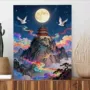 手工九霄数字填色油画