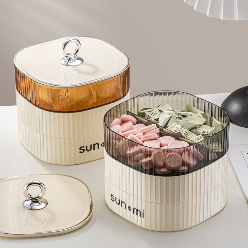 Carefully selected ins cream air-dried fruit plate candy box, high-looking light luxury home fashion nut snacks decorative fruit plate
