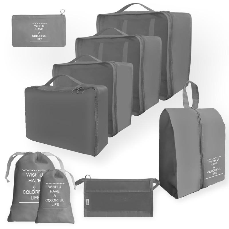 Bolsa de almacenamiento de viaje traje de seis piezas de siete piezas de ocho piezas plegable bolsa de lavado bolsa de almacenamiento de ropa bolsa de viaje con cordón