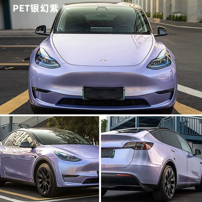 Purple Super Matte Black Fantasy Purple: Auto Color Change Film - pet-silver-fantasy-purple-152m-17m