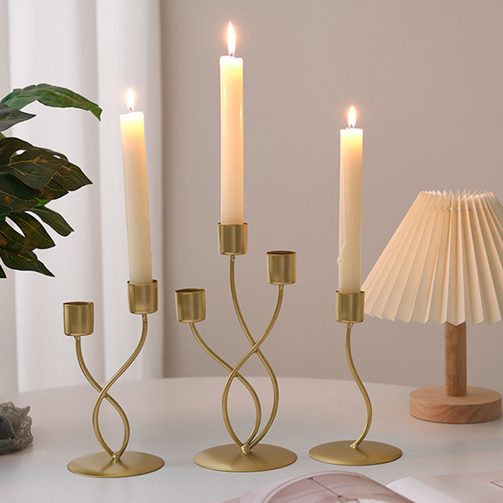 [Selección estricta] Decoración de cena brillante para el hogar Decoración especial para la mesa de comedor romántica Decoración de sala de estar Decoración de hierro forjado Candeler