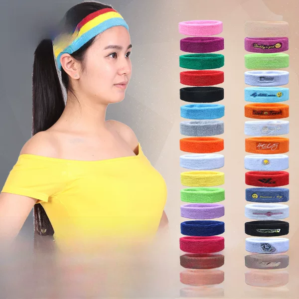 Factory Supply Sports Towel Headband Basketball Headband Towel Hair Belt Gift Headband Embroidered logo
