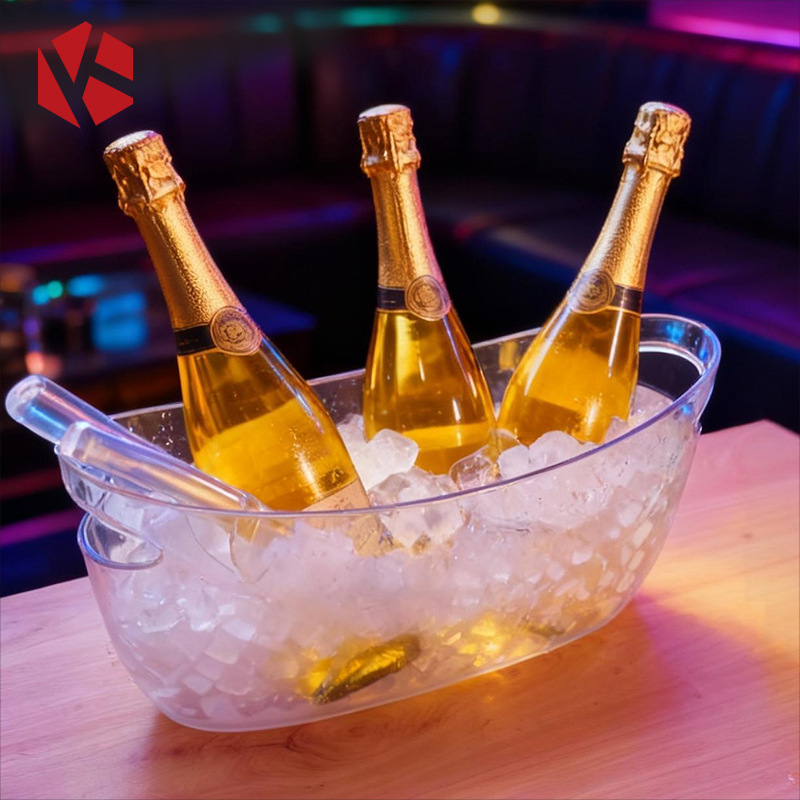 Barril de hielo en forma de barco de champagne 5.5L gran capacidad barril de champagne en forma de barco yuanbao barril de champagne