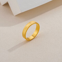 2024新款貓眼戒指女小眾百搭素圈波紋設計指環時尚簡約高級感手飾