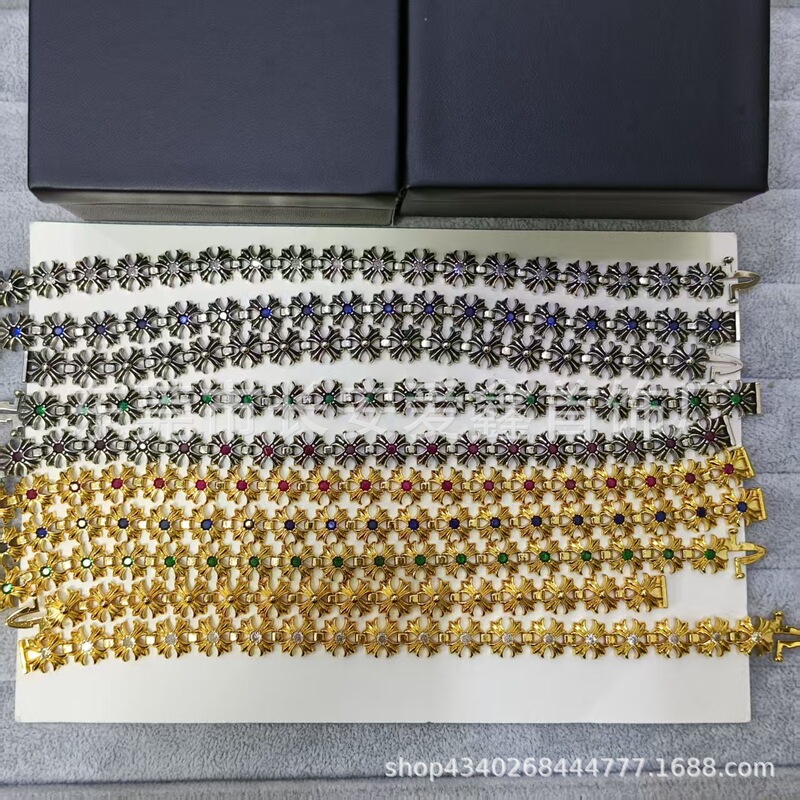 Crowley Retro Cross Diamond-Encrusted Bracelet for Men and Women, Trendy Couple Style, Simple and Personalized Fashion Jewelry Wholesale Crowley Retro Cross Diamond-Encrusted Bracelet for Men and Women, Trendy Couple Style, Simple and Personalized Fashion Jewelry Wholesale