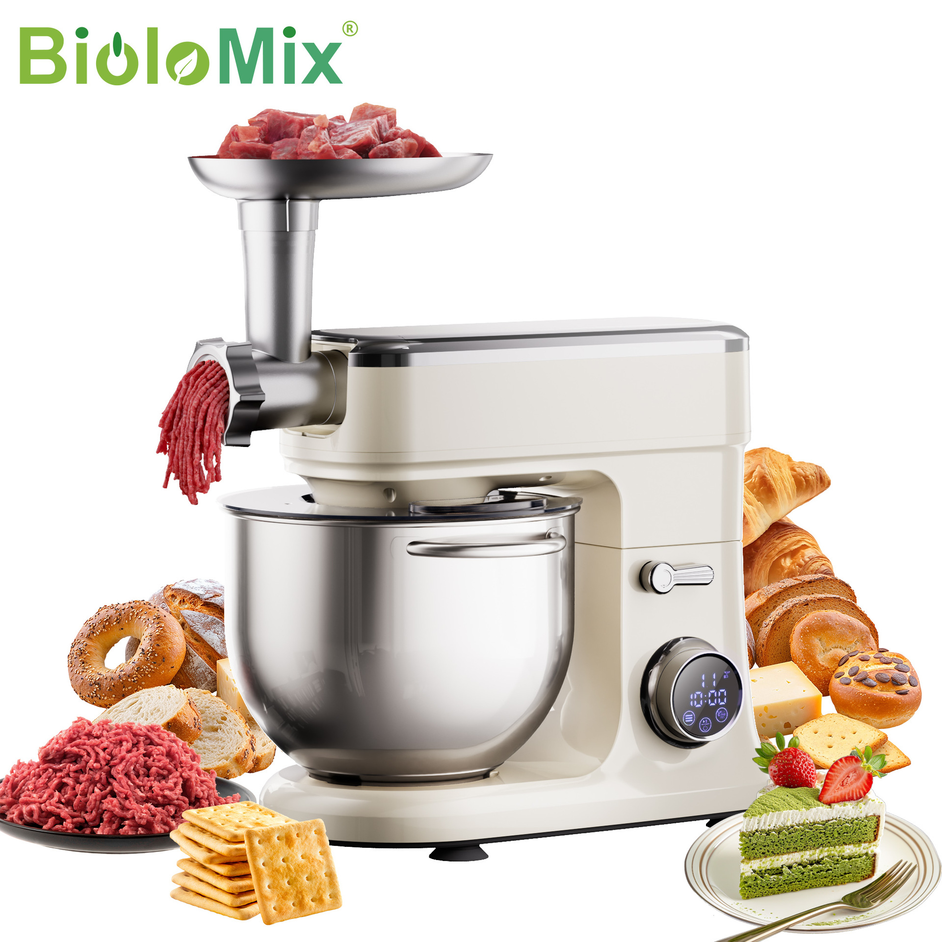 standmixer multifuncional 7L máquina de cocinar y máquina de harina enema máquina de molienda máquina de masa batida de huevos máquina de mezcla