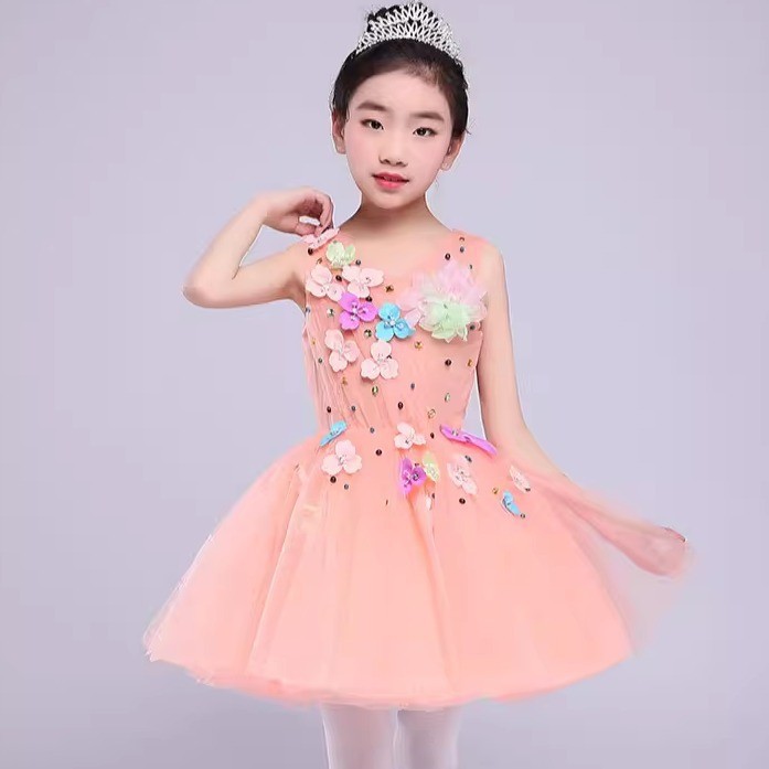 Vestido de niña nuevo vestido de princesa de alta calidad vestido de novia vestido de espectáculo de pequeño anfitrión vestido de piano