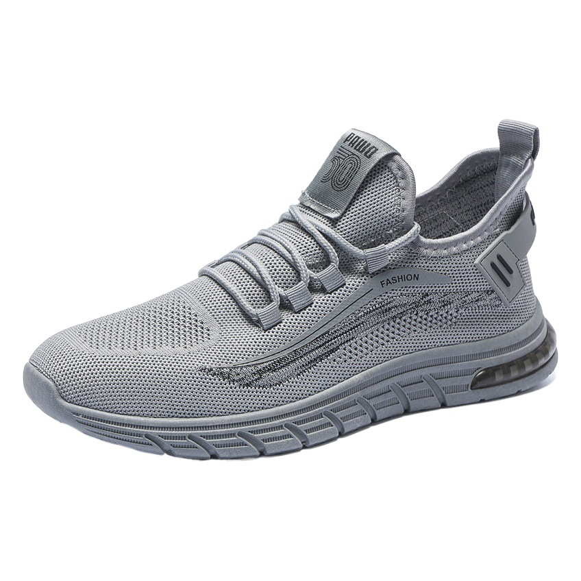 Zapatillas de malla modernas para parejas, estilo Flyknit, versátiles para el uso diario de estudiantes jóvenes y deportes casuales.