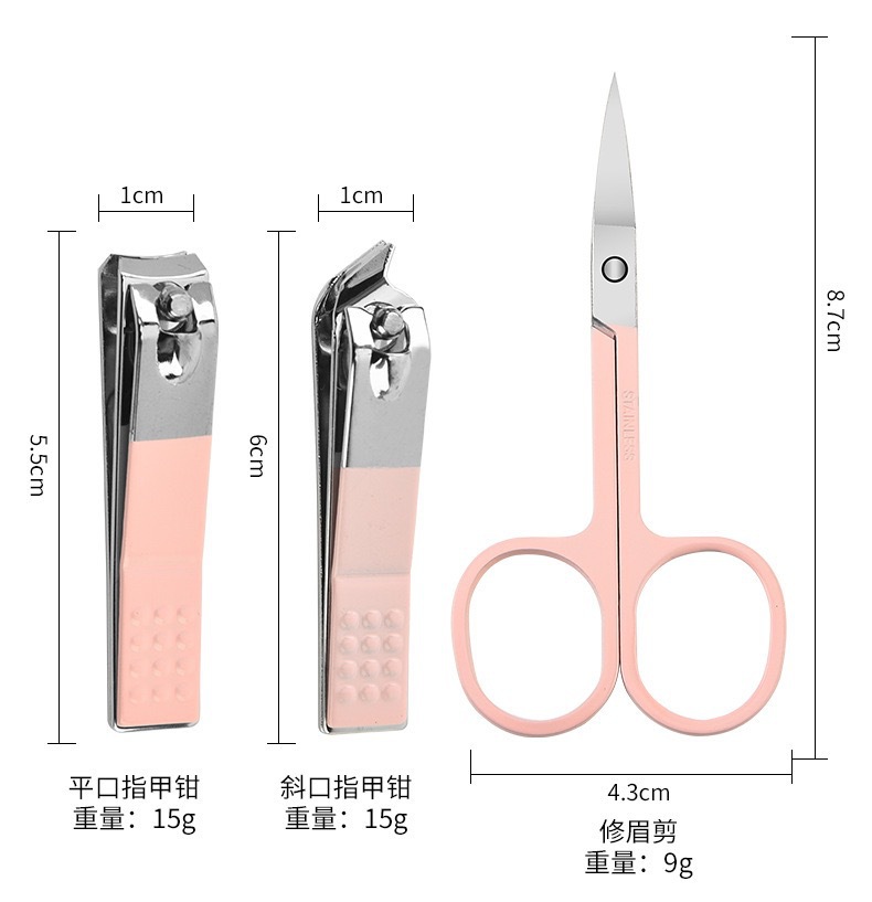 Edelstahl Nagelschere Set 18-teilig Nagelwerkzeug Nagelzange Nagelfeile Nagelpflege Maniküre Set mit tragbarem Aufbewahrungsbox