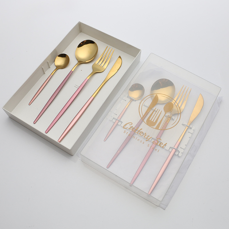 화이트 박스-16개 세트-핑크 골드