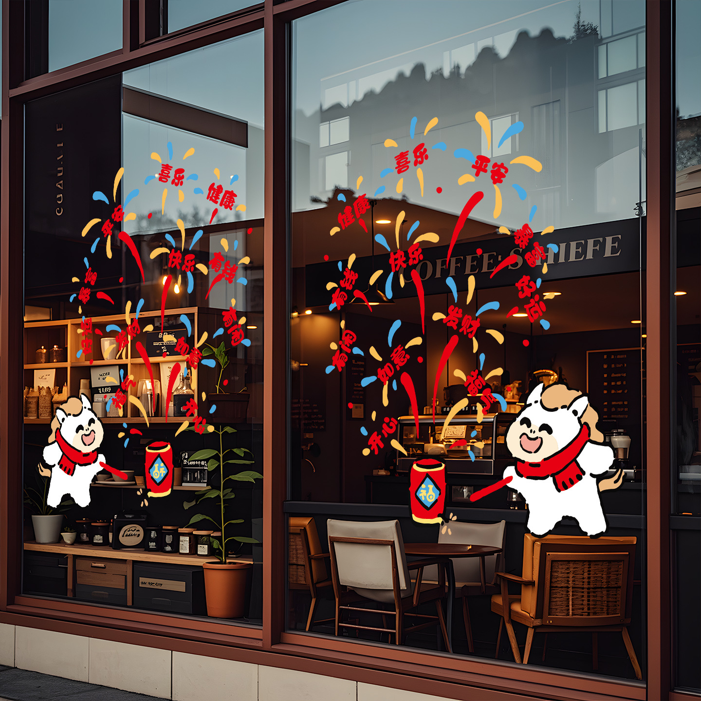 2026新款马年窗花过年玻璃创意剪纸窗贴新年静电贴纸装饰春节用品