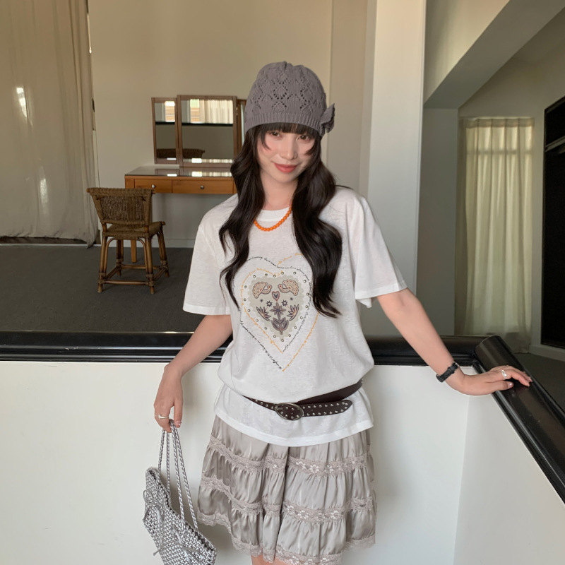 You Think the New Summer Style Korean Versatile Straight-Shoulder Soft Casual Top T-Shirt for Women 2965