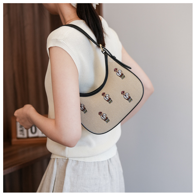 Shoulder Bag For Women Canvas Crossbody Bag Temperament Style_voghion.com