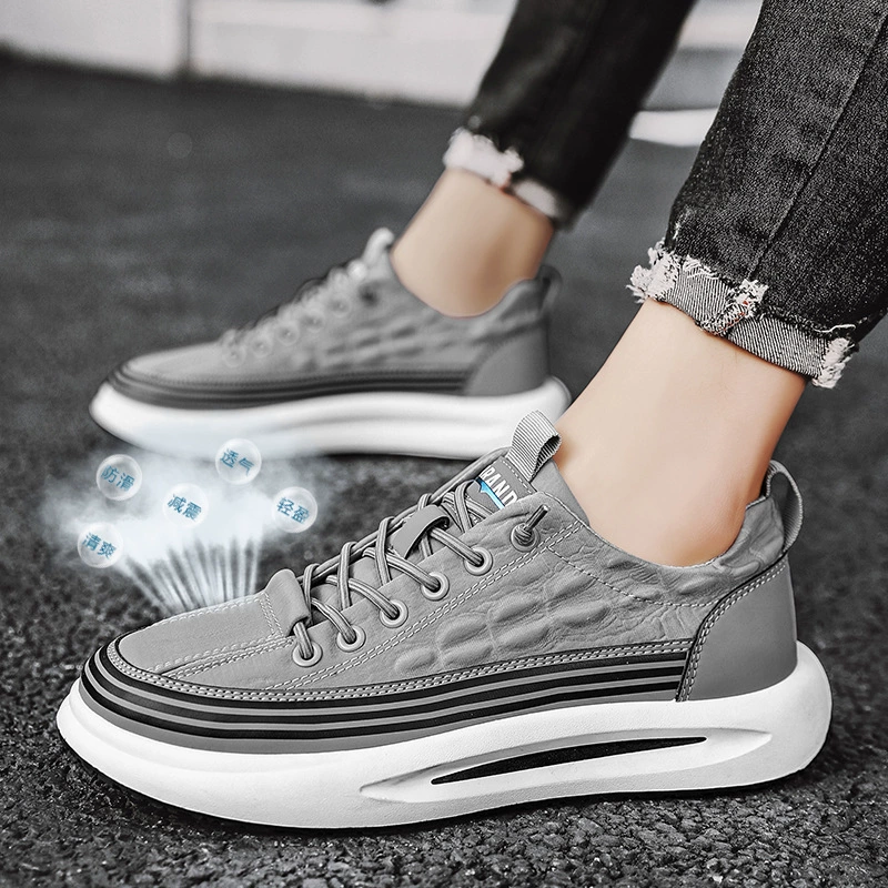 Холщовая обувь Мужская летняя дышащая новая мода дикая педаль повседневная доска обувь мягкая подошва обувь из шелковой ткани