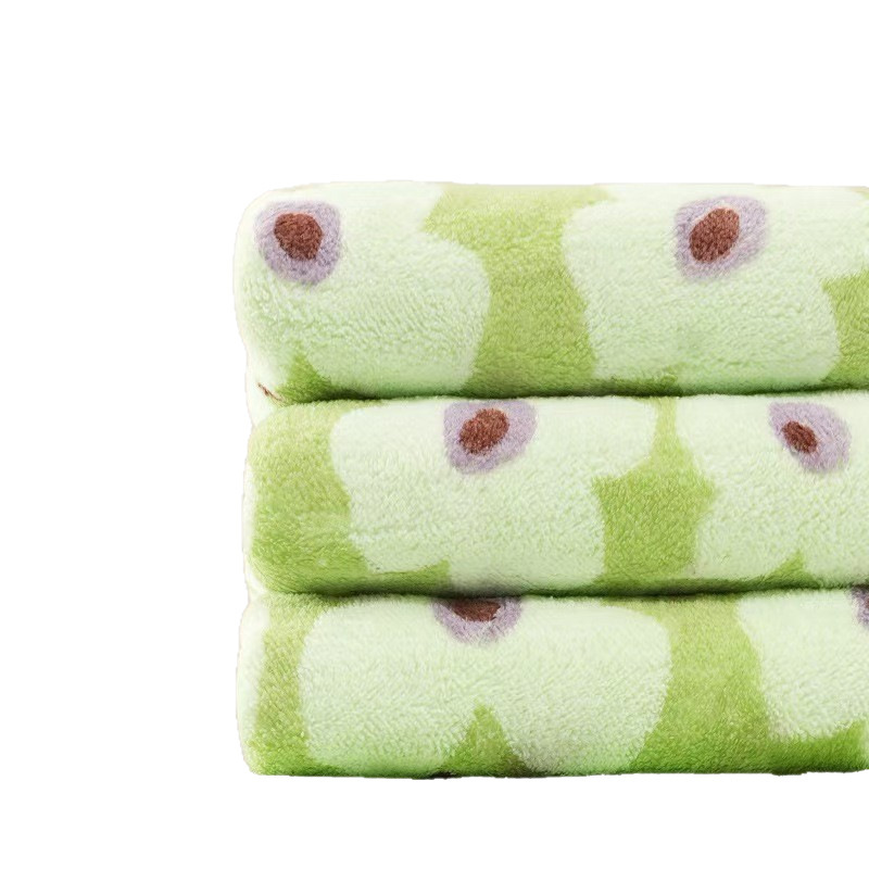 Toallas de impresión verde aguacate para cocina toallas de mano suaves absorbentes de agua no pierden pelo espesar toallas de lavado de platos transfronterizas
