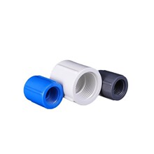 跨境英标PVC给水双内丝全螺纹接头直接管件配件1/2  3/4  1寸批发