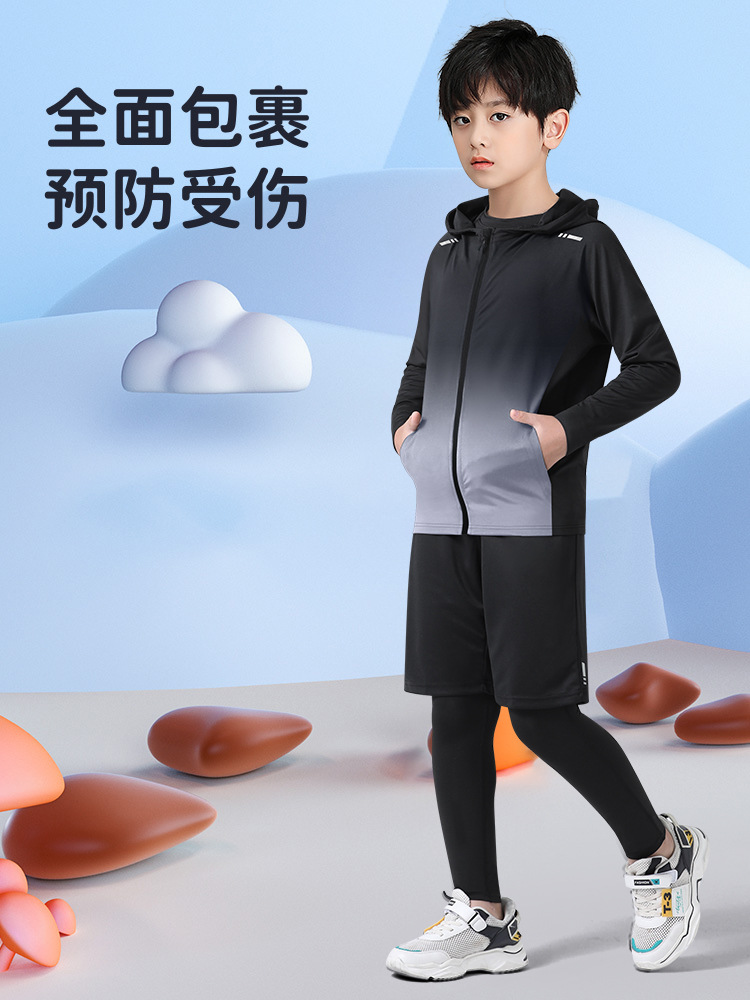 Trajes deportivos infantiles otoño rápido secado baloncesto fútbol entrenamiento ropa de entrenamiento de niños corren ropa de invierno juvenil fitness