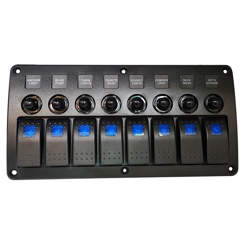 开关改装房车游艇通用八位开关改装过载保护开关3P开关源头工厂