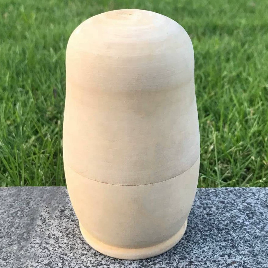 Деревянная белая эмбриональная nesting-кукла для DIY, пустая русская матрешка, деревянные изделия украшения студийные запасы мероприятий