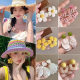 Dopamine Braided Flower Ear Hook Women's New Summer Vacation Style Earrings Niche Design Advanced Ear Stud Earrings