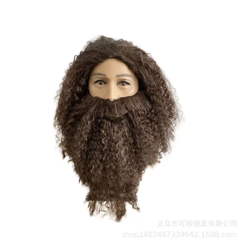 圣诞节表演假发胡须耶稣假发魔法师发型巫师角色装扮假发TEMU希音