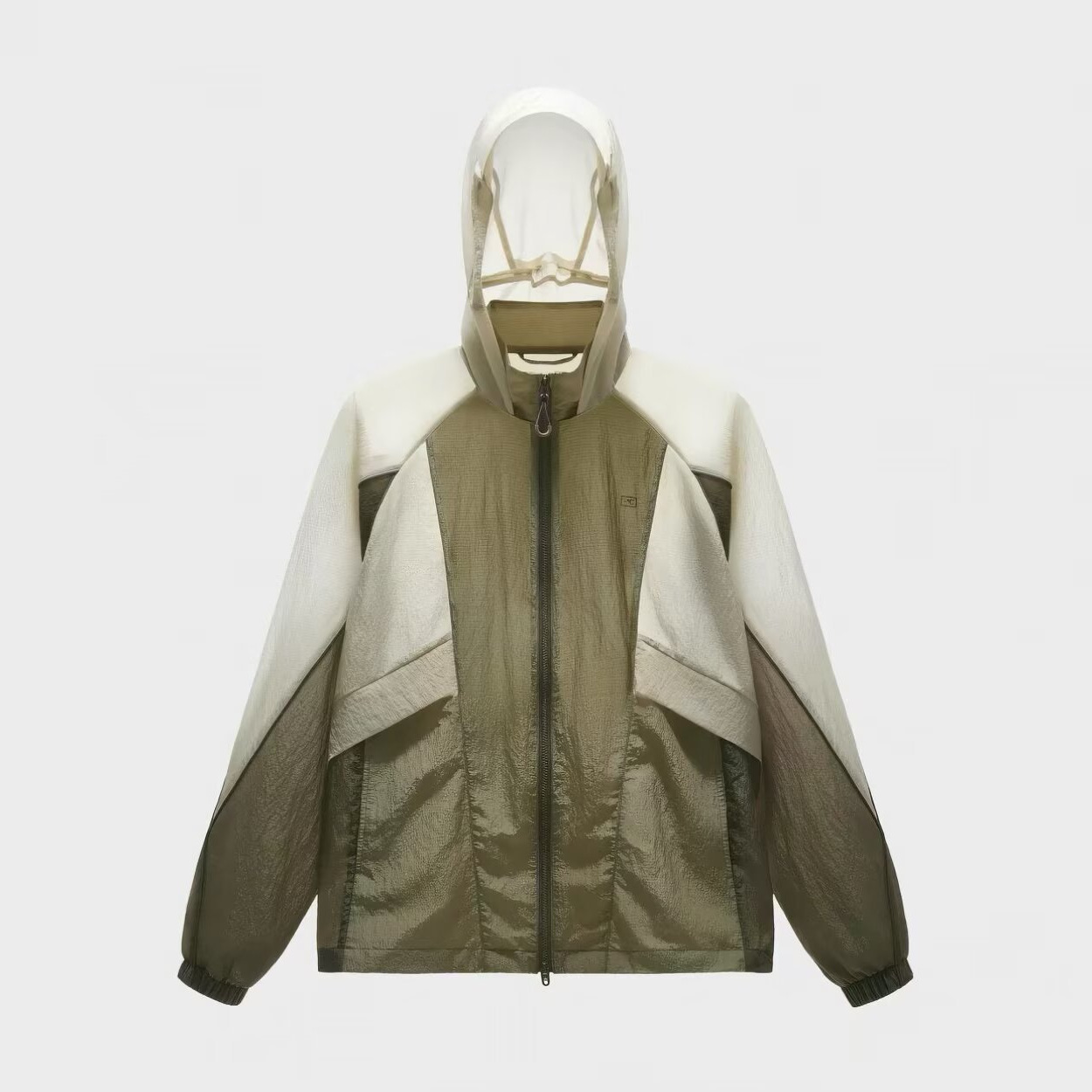 TAOP & ZA mujer verano 2026 nuevo color contrastante empalme ropa de piel ultra delgada chaqueta con capuchón protector solar