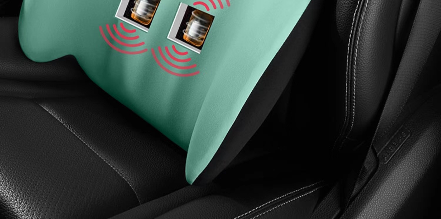 Car Headrest and Lumbar Support with Heating and Massage, Electric Driver's Seat Cushion with Heat Therapy, Driving Lumbar Pillow and Backrest Cushion