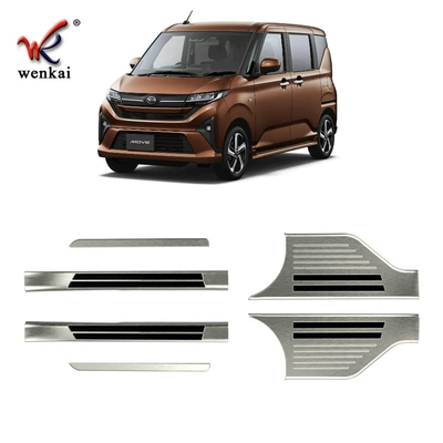 Suitable for Daihatsu 2025 Move Modified Welcome Pedal Side Door Stainless Steel Foot Pedal Guard (Dekorativ pedal başlıqları) - brushed