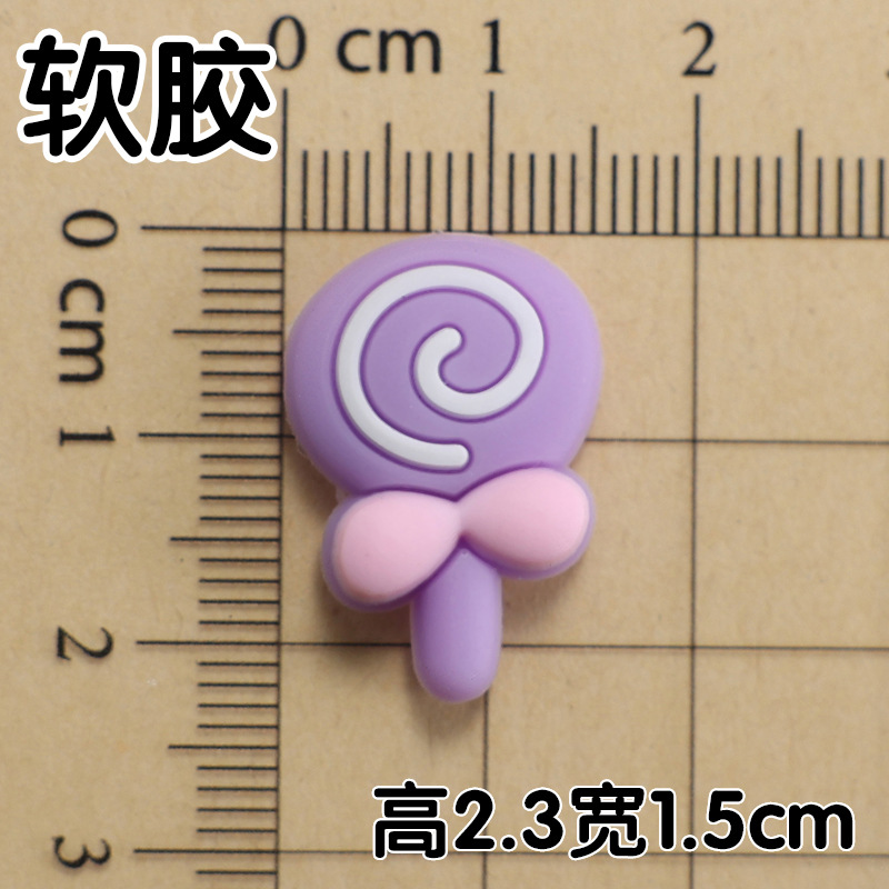 부드러운 접착제 보라색 막대 사탕 2.3x 1.5cm
