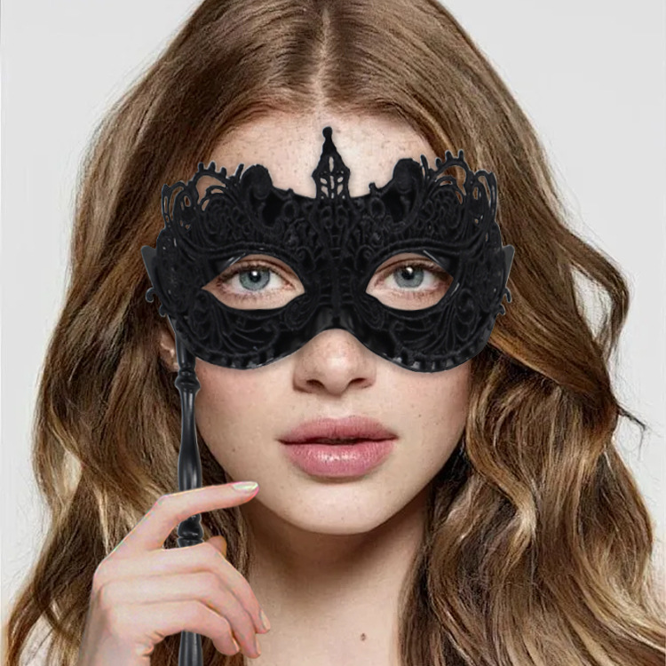 Amazon máscaras de encaje de mano máscaras de mitad de cara máscaras misteriosas de baile de maquillaje de fiesta