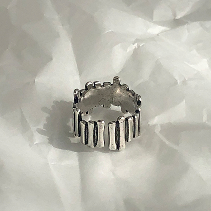Korean Style Ins SpecialInterest Design Geometric Ring Fashion Irregular Lines Versatile Switchable Index Finger Ring Womenpicture6