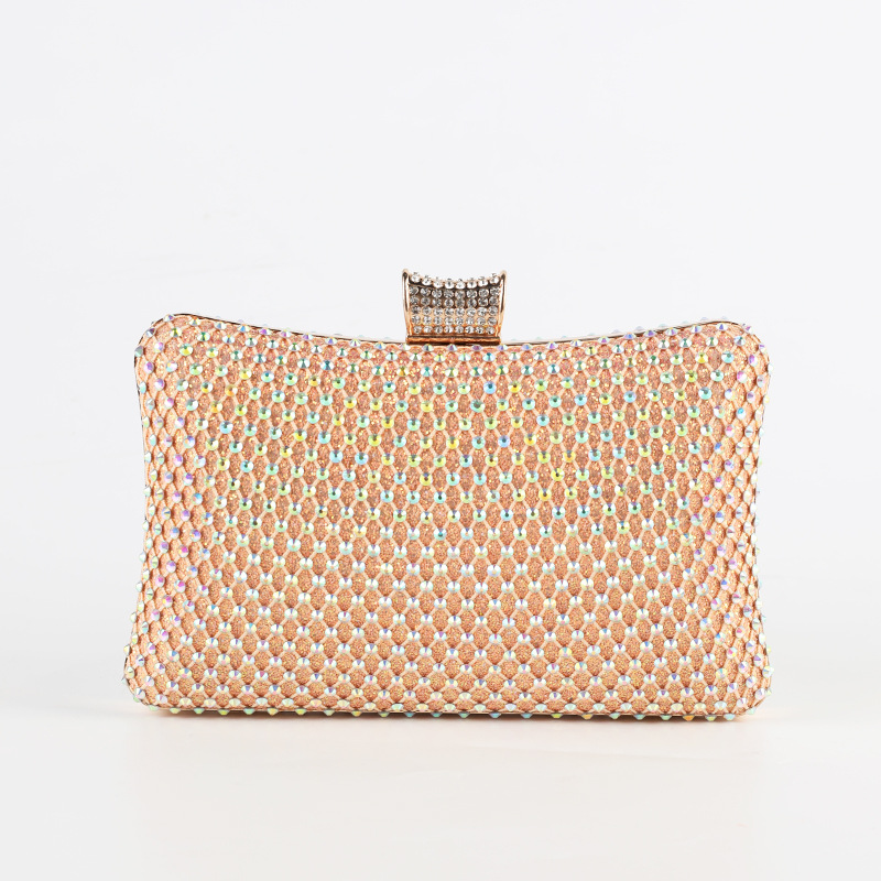 Bolso de hombro de las axilas del embrague transfronterizo bolsa de noche de la moda del Partido de la cadena bolso hecho a mano con diamantes incrustados banquete entrega del todo partido