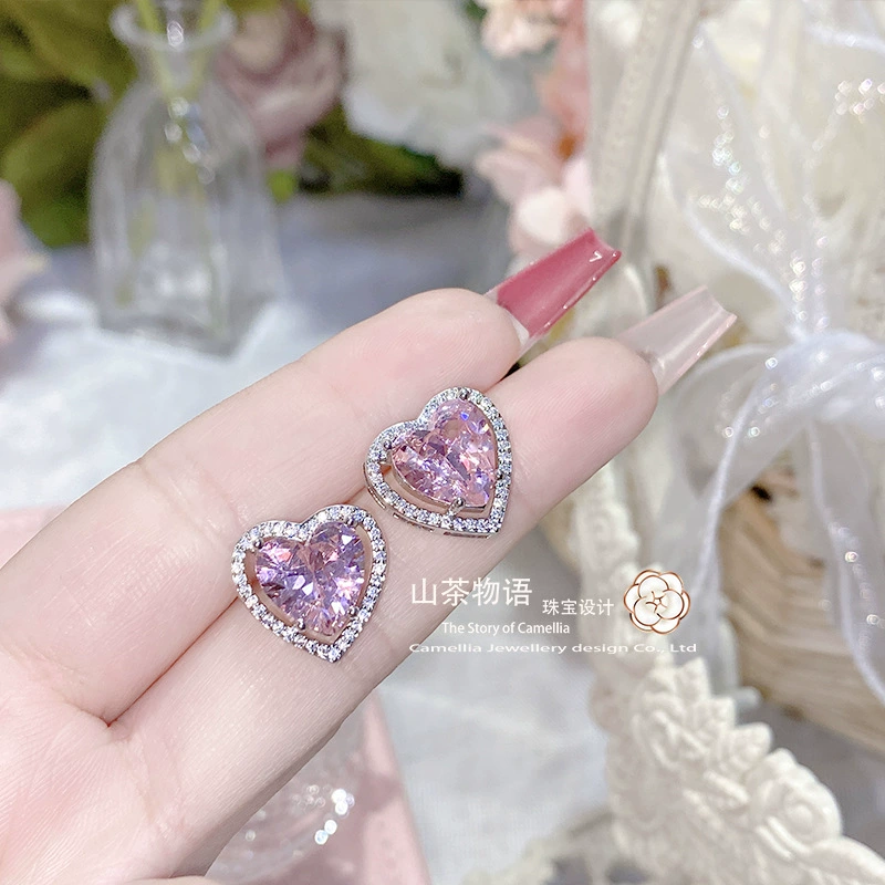 Камелия Sweetheart Love Treasure Bao Light, роскошно позолоченное принцессное кольцо розового цвета с имитацией драгоценного камня