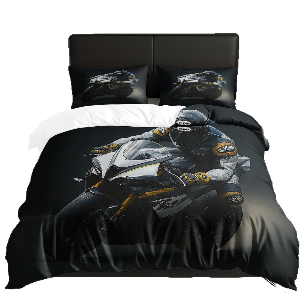 Transfronterizos hogares cool motocicleta impresión digital pro piel quilt kit fuente soporte de fábrica TEMU / JIT