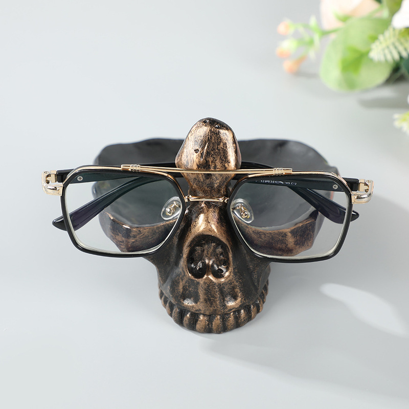 Cross-Border New Skull-Shaped Eyeglass Frame Furniture Decoration Storage Crafts Desktop Decorations Creative Home Furnishings