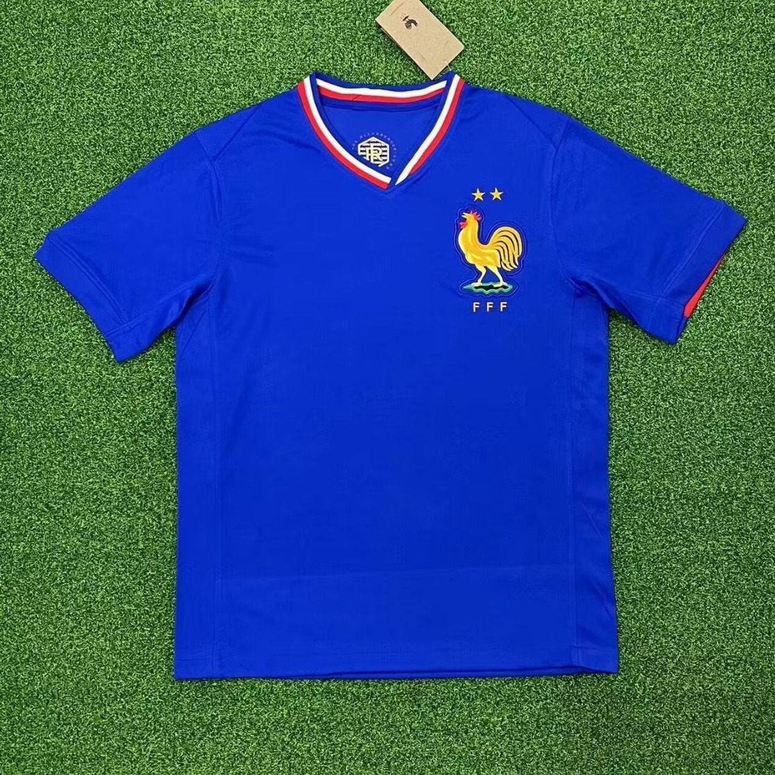 Copa de Europa 2024 Camiseta francesa Selección nacional italiana Inglaterra España Brasil Camiseta de fútbol transfronteriza