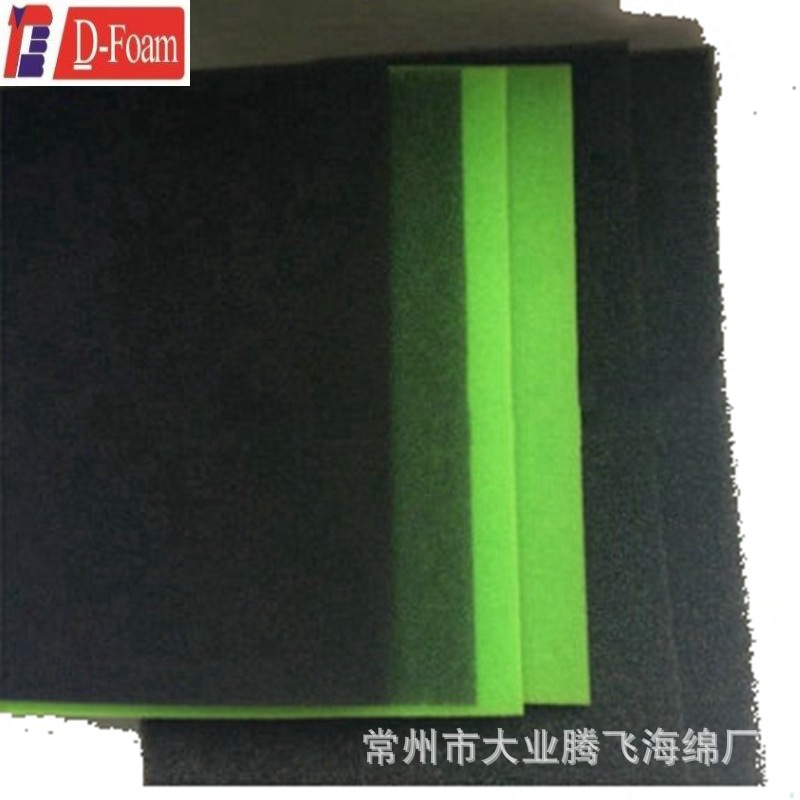 厂家直销 大业腾飞 黑色80PPI防尘海绵 滤水泡绵 吸音 减震 透气