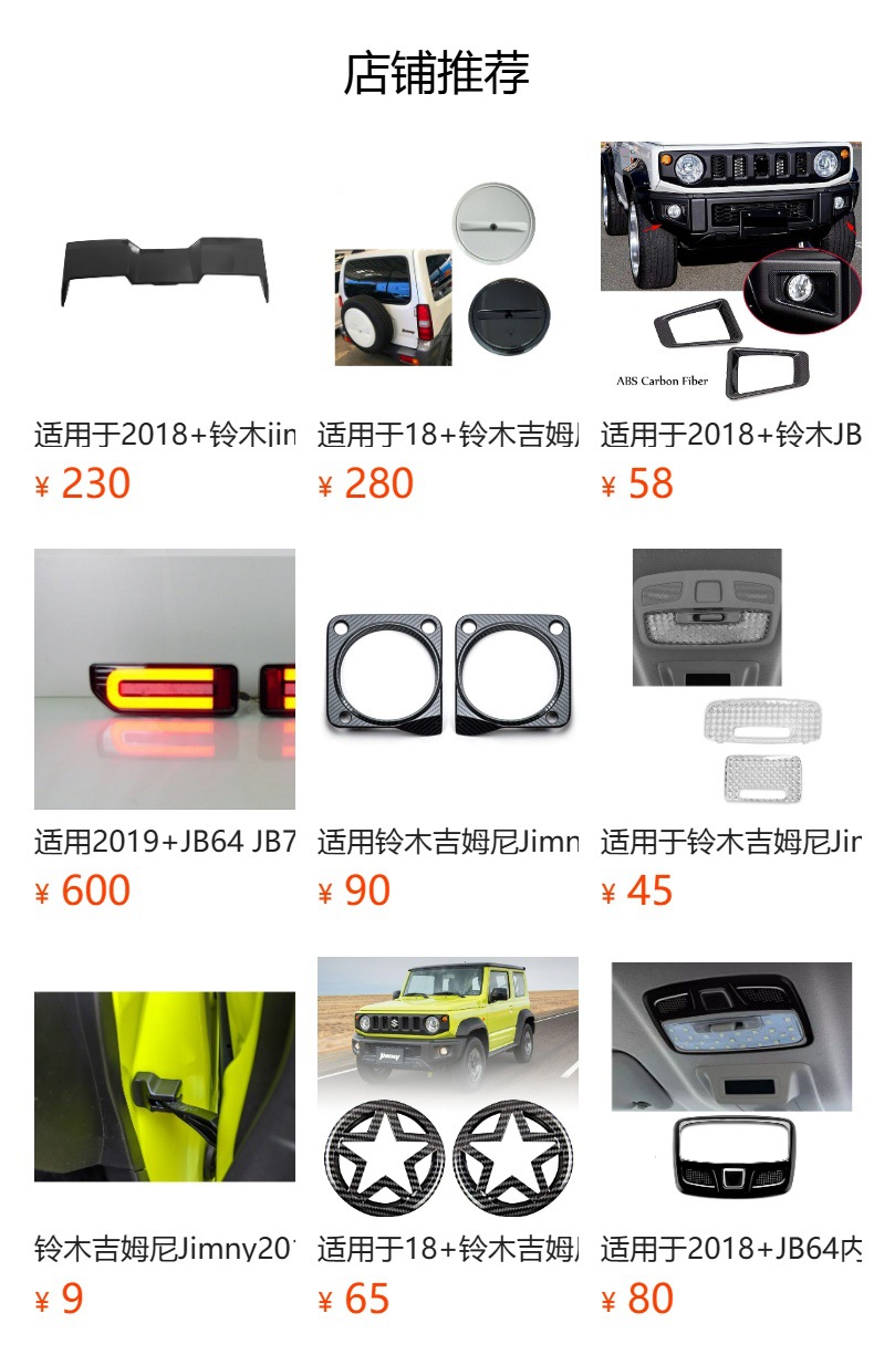 Suitable for 2018+ Suzuki Jimny Matte Black Carbon Fiber Three-Horizontal Fuel Tank Cap