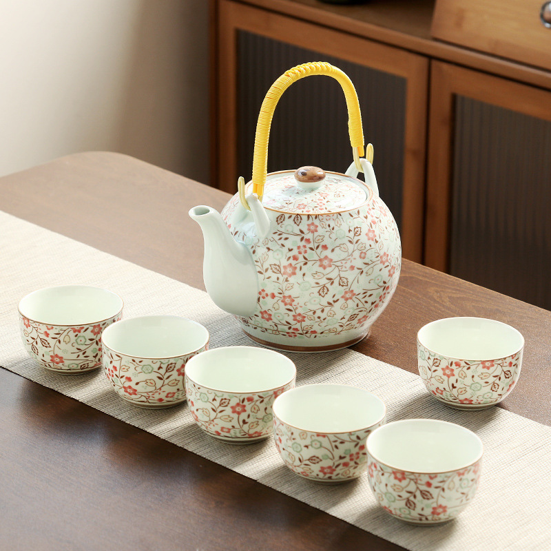 Liliang tetera conjunto de té de gran estilo japonés bandeja de té de cerámica taza de té Mesa hogar gran capacidad 1200 ml