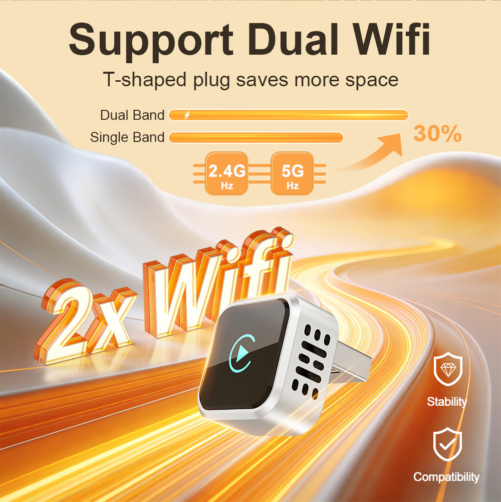 Cross-Border Wireless Carplay Box Private Model Smart Car Interconnection Box Apple Android Autocarplay Box
